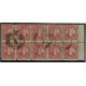 ARGENTINA 1889 GJ 106 BLOQUE DE 10 ESTAMPILLAS USADAS CON MATASELLO CATAMARCA, MUY LINDA PIEZA